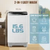 Veeboto Fully Automatic Washing Machine, 15.6lbs Washer Machine with 10 Wash Programs/8 Water Levels, Portable Washing Machine with LED Display & 1 Adjustable feet - Image 3