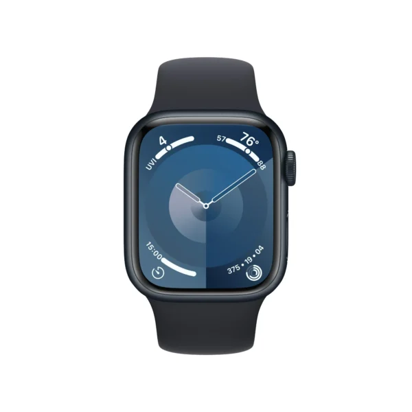 Apple Watch Series 9 With Blood Oxygen. GPS 41mm Midnight Aluminum Case with Midnight Sport Band - S/M. - Image 3