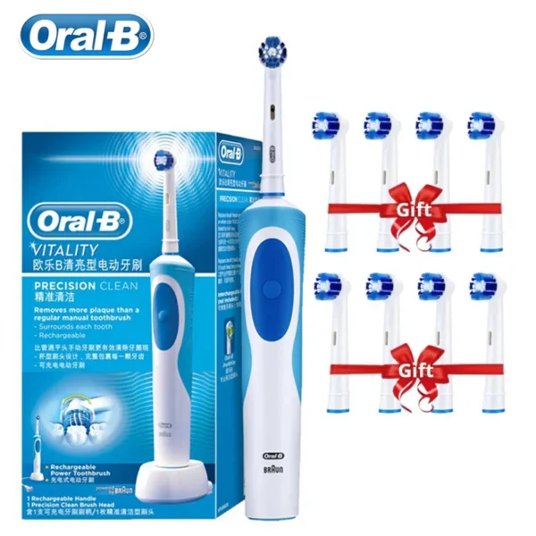 Oral B Electric Toothbrush Adult Rotation Clean Teeth Charging Tooth Brush 3D Whiten Teeth Oral Care Brush With Gift Brush Heads