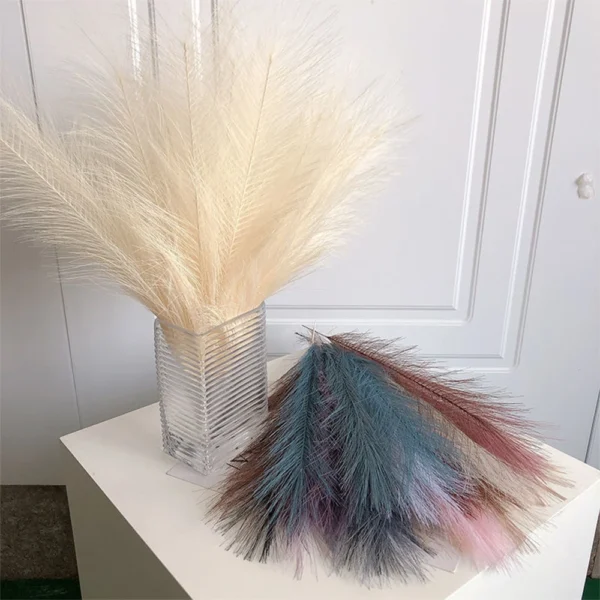 5/10/20PCS Fluffy Pampas Grass Boho Decor Artificial Flower Fake Plant Reed Simulated Party Wedding Home Decoration 42CM - Image 5