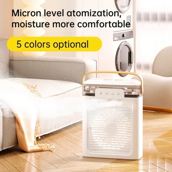 Portable Air Conditioner Fan Mini Evaporative Air Cooler With Colors LED Light Modes For Desk Nightstand Coffee Table - Image 6