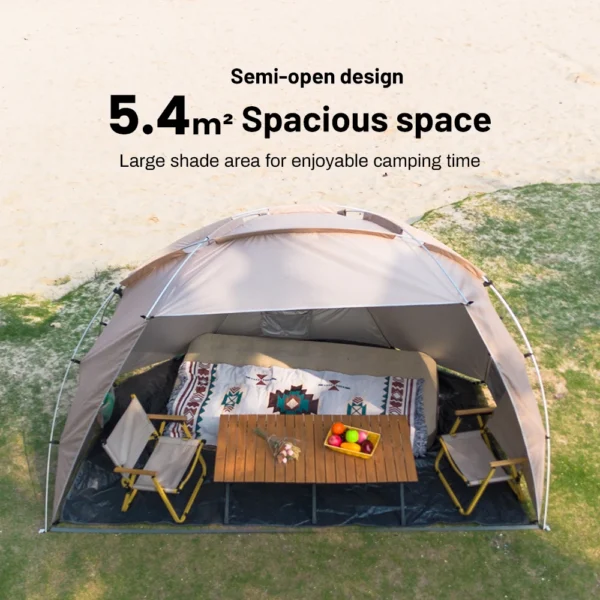 Sonuto Outdoor 4-7 People Camping Park Beach Tent Vinyl Sunscreen Folding Portable Canopy Rainproof And Sunscreen Shelter - Image 6