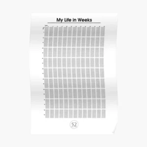 My Life In Weeks Poster Home Picture Modern Wall Vintage Decor Print Mural Decoration Room Art Funny Painting No Frame