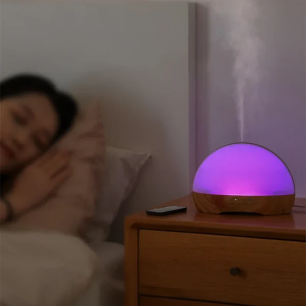 300ML Aroma Diffuser Wood Grain Color Desktop Essential Oil Aromatherapy Difusor Ultrasonic Humidifier with Remote Control Timer - Image 3