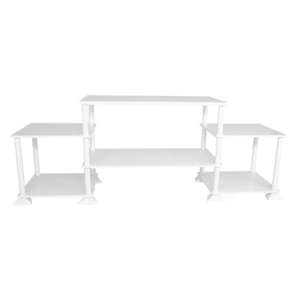 No Tools Assembly TV Stand for TVs up to 40", tv stand living room furniture, tv cabinet,17.52 x 63.78 x 22.83 Inches - Image 2