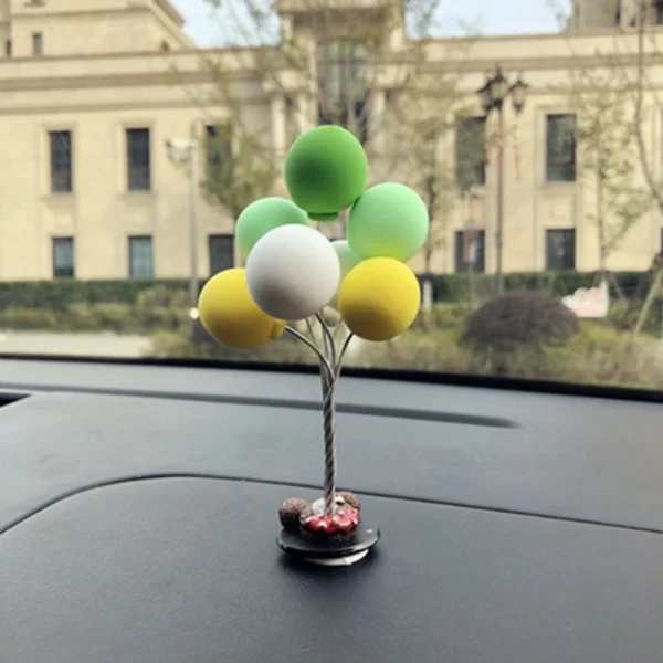 Colorful Balloons Car Decorations Cute Mini Cartoon Car Creative Ornaments Car Accessories for Girls Dashboard Accessories - Image 4