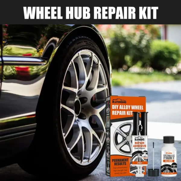 Alloy Wheel Repair Kit Anti-Rust Car Wheel Rim Scratch Repair Kit Waterproof Alloy Rim Scratches Remover Car Rim Repair Kit - Image 2