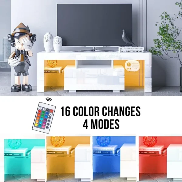 Coffee Table Tv Cabinet White Kitchen Cabinets for Living Room Sets Furniture LED TV Stand for 55 Inch TV Bedroom Wall Shelves - Image 2