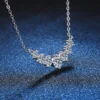 K.NOBSPIN Moissanite Necklace for Woman Wedding Fine Jewely with Certificates 925 Sterling Sliver Plated 18k White Gold Necklace - Image 4