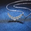 K.NOBSPIN Moissanite Necklace for Woman Wedding Fine Jewely with Certificates 925 Sterling Sliver Plated 18k White Gold Necklace - Image 3