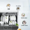 New Automatic Dishwasher Household Dishwasher Multi-Function Flume Embedded Desktop Dishwasher Dish Washer Machine With Drying - Image 5
