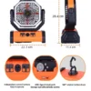 10000mAh Camping Fan Rechargeable Outdoor Ceiling Oscillating Fan Portable Air Cooler with Remote Control LED Night Light Timer - Image 6