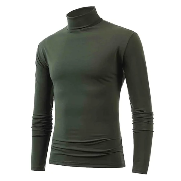 Male Winter Warm High Fashion Thermal Underwear Men Basic Plain T Shirt Blouse Pullover Long Sleeve Top Mens Shirts Tall - Image 3