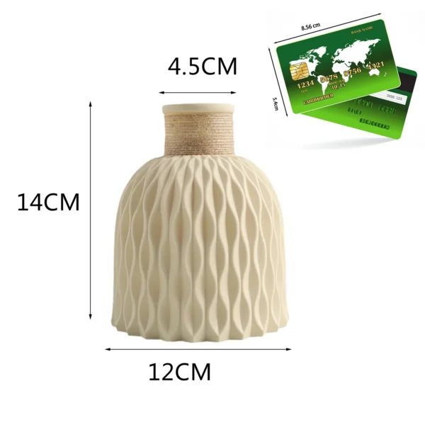 Modern Flower Vase Imitation Ceramic Flower Pot Decoration Home Plastic Vase Flower Arrangement Nordic Style Home Decoration - Image 6