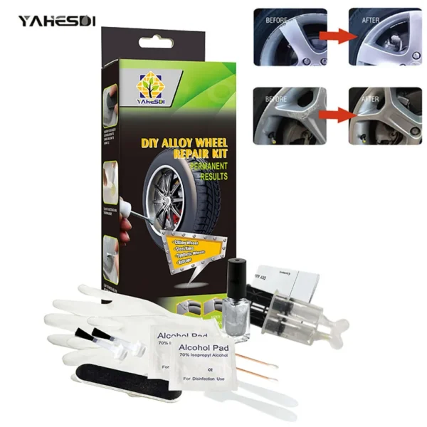 Wheel Scratch Repair Kit Alloy Car Rim Scrapes Scratches Remover Silver Wheel Paint Repair of Car Wheels Fix Quick And Easy