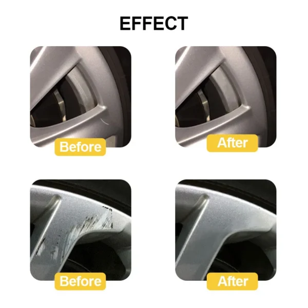 Wheel Scratch Repair Kit Alloy Car Rim Scrapes Scratches Remover Silver Wheel Paint Repair of Car Wheels Fix Quick And Easy - Image 5