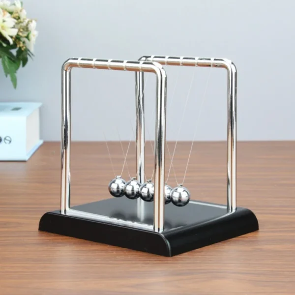 Newton’s Cradle Balance Ball Science Toy Laws of Conservation of Energy Toy Interactive Fidget for Office Stress Relief - Image 2