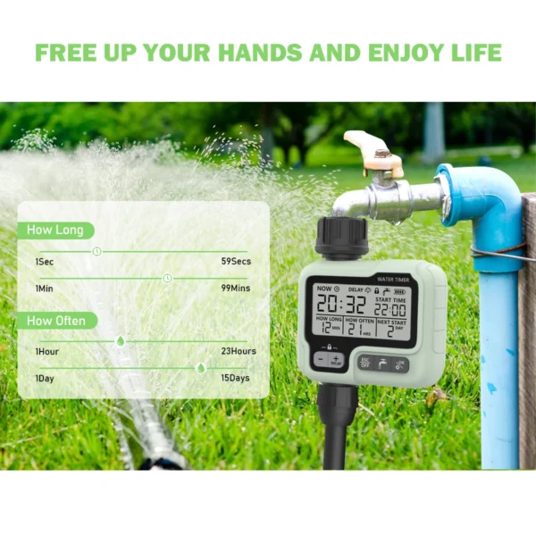 Eshico HCT-322 Automatic Water Timer Garden Digital Irrigation Machine Intelligent Sprinkler Outdoor Use to Save Water &Time - Image 6