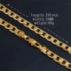 Gold Chain Rough Necklace Hot Long Necklace Fashion Jewelry 18 K 4/6/8/10MM 50cm 20inch Men Chain Necklace Wholesale - Image 2