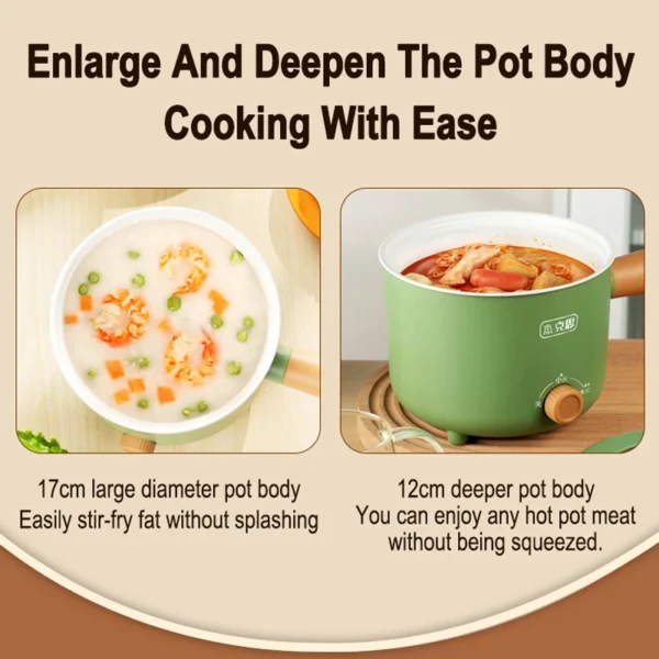 Multifunction Cooker Household Mini Rice Cooker Electric Cooking Pots Non-stick Pan for Kitchen Portable multi cooker 1-2 people - Image 3