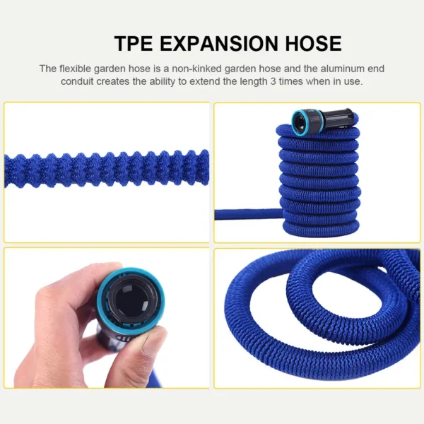 25FT-200FT Expandable Flexible Water Hose Car Wash Hose Water Gun Hose Garden Sprayer Gardening Watering Hose Irrigation Tools - Image 5