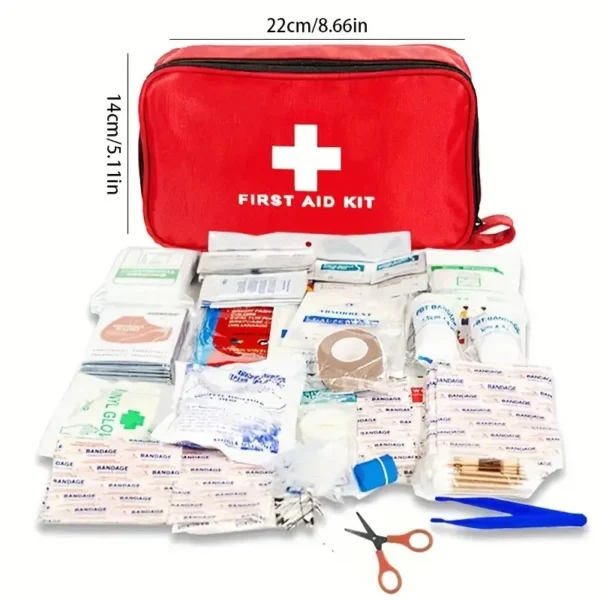 188-in-1 Travel First Aid Kit For Emergencies - Includes Essential Survival Gear And Sports Equipment - Ideal For College Dorms - Image 2