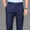 Male Pants Stretch Solid Black Smart Casual Men's Trousers Office Quick Dry Suit Pants New Spring Autumn Korean Straight Pants - Image 3