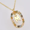 ANDYWEN 925 Sterling Silver Gold Letters A - Z Initial M S C K Alphabet Pendente Long Chain Necklace Say My Name Fine Jewelry - Image 4