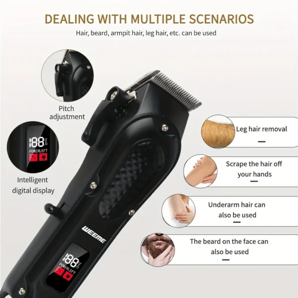 Barbershop special electric hairdresser silent metal body fast charging cordless set home personal care small appliances shave - Image 4