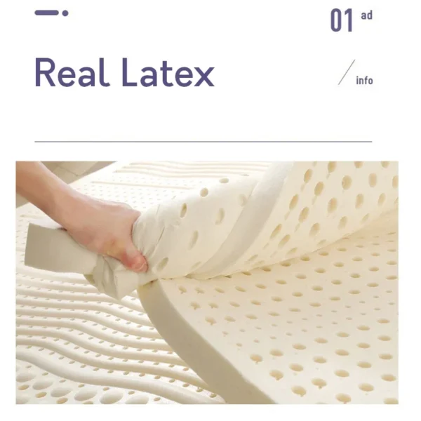 Thailand Natural 100% Latex Mattress Wholesale Student home hotel luxury top Tatami Mat Royal Gift Latex Mats With Cover - Image 2