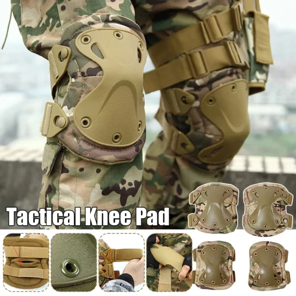 Tactical Knee Pad Elbow Airsoft Knee Elbow Protective Pads Combat Paintball Skate Outdoor Sports Safety Guard Gear