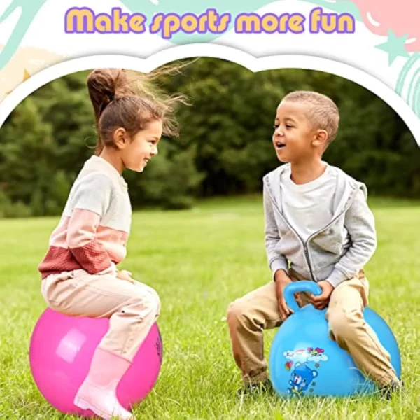 18 Inch Kids Hopper Bouncing Balls Balance Exercise Outdoor Sports Toys Jump Games Ball Random Color Hopper Ball Jumping Hopping - Image 2