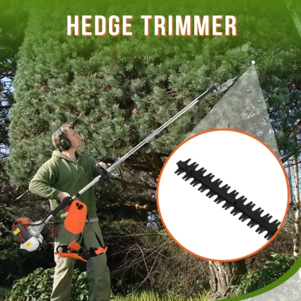 Gas Powered Hedge Trimmer 41.5cc 5 in 1 Multi Functional Garden Trimming Tools Gas Weed Eater Long Reach Pole Saw - Image 4