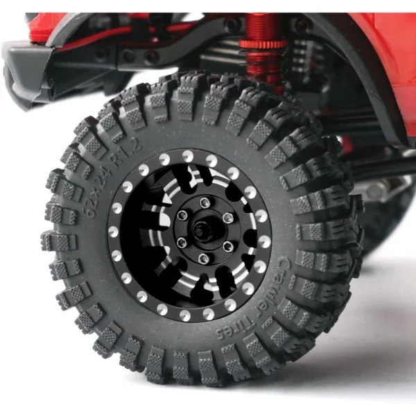 OGRC 1.2 Inch Beadlock Wheel Rim and Tires Set 62 * 24mm Sticky Tires for TRX4M SCX24 FCX24 AX24 1/24 1/18 RC Crawler Car Part - Image 5