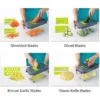 Multifunctional 22 kits Vegetable Cutter, Vegetable chopper, Vegetable Slicer Kitchen Utensils Basket Stainless - Image 5
