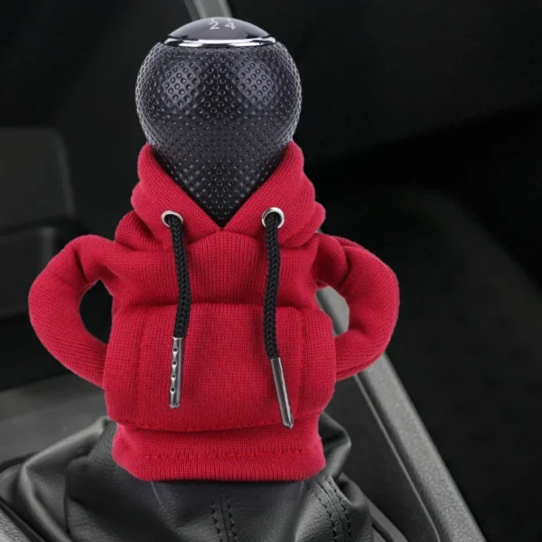 Car Shift Lever Handle Kit Creative Universal Car Gear Shift Washable Hoodie Cover Decoration Funny Car Interior Accessories - Image 2