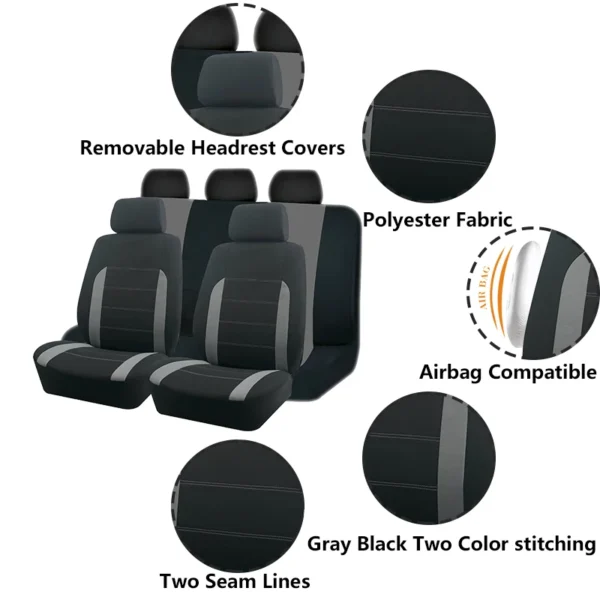 AUTO PLUS Universal Fabric Car Seat Covers Fit For Most Car Suv Truck Van Car Accessories Interior Seat Covers Car - Image 5