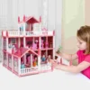 Children's Play House Toy Girl's Imitation 9 Rooms Pink Girls Toys Toddler Playhouse Dolls For Accessories Mansion DIY - Image 6