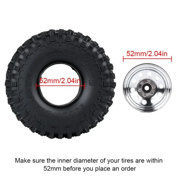 Metal 1.9" Beadlock Wheel Rims 3 Style for 1:10 RC Crawler Car Axial SCX10 90046 TRX4 Redcat GEN8 - Image 6