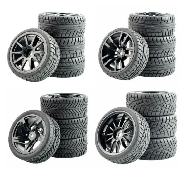 1/10 Onroad Touring Rc Car Wheel & Rubber Tires For Traxxas Nitro 4tec 4-tec 2.0