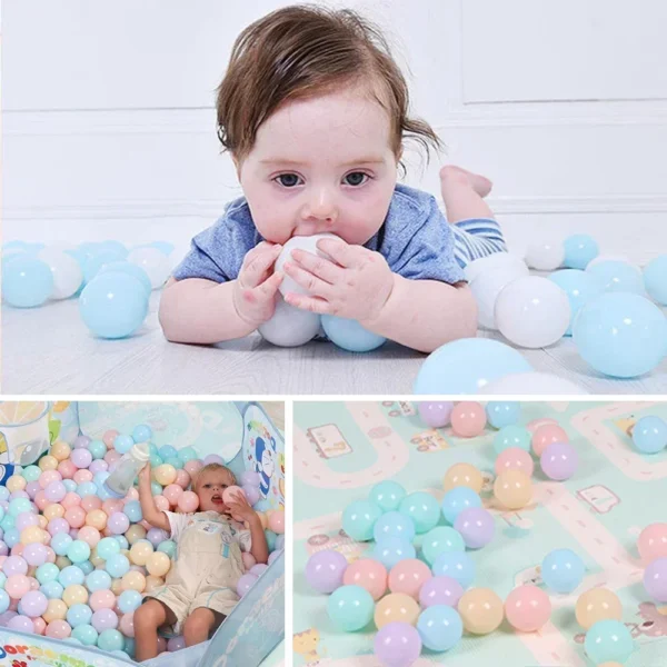 100Pcs Children's Toy Ocean Ball Environmentally Friendly Colorful Ball Outdoor Sports Games Explosion-proof Colored Balls - Image 6