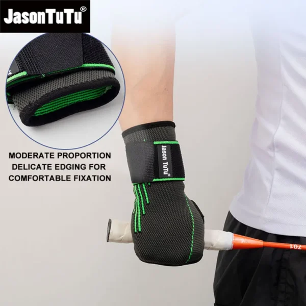 JASONTUTU 1PC Gym Fitness Gloves Wrist Support Sports Wristband Therapy Protector Fingerless Safety Body Building Entertainment - Image 4