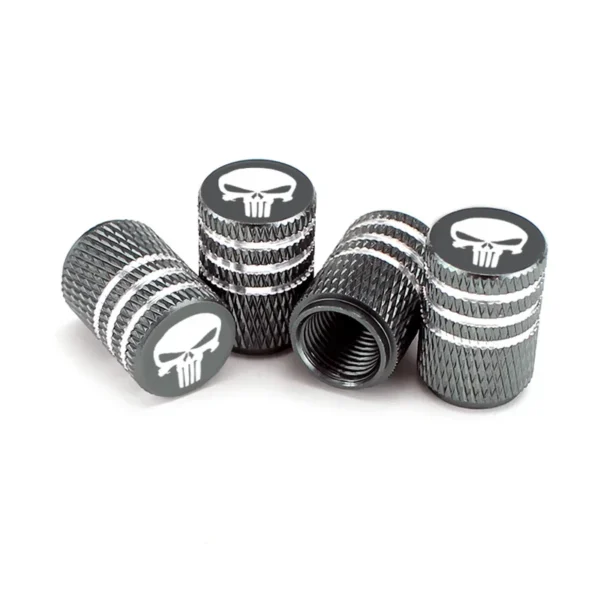 Skull head logo Car Tire Valve Caps,Aluminum Alloy Car Wheel Tire Valve Caps,Suitable For air in the United States and Europe - Image 5