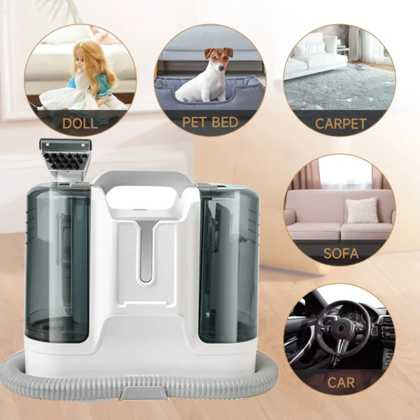 Suction Washing All-in-One Vacuum Cleaner Carpet Curtain Sofa Pet Hair Household Clean Machine 13Kpa 400W Handheld Car Cleaner - Image 6