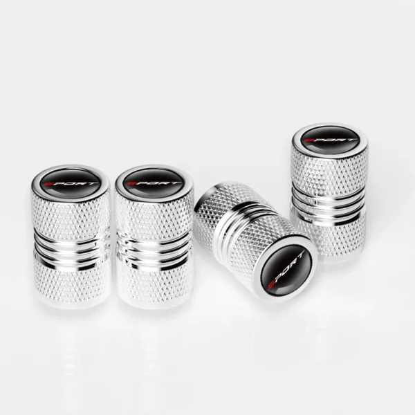 4pcs sport logo Car Tire Valve Caps, Aluminum Alloy Car Wheel Tire Valve Caps, Dust proof Car Motorcycle Truck SUV Bike - Image 5