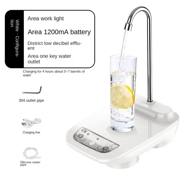 Water Bottle Pump Dispenser USB Charging Automatic Drinking Water Pump Portable Electric Water Dispenser Household Appliances - Image 6