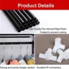 LEEGOHOME Portable Closet Large Wardrobe Closet Clothes Organizer with 6 Storage Shelves, 4 Hanging Sections 4 Side Pockets - Image 6
