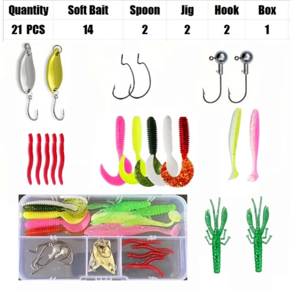 Fishing Pole Set Full Kits With Telescopic Fishing Rod And Spinning Reel Baits Hooks Travel Pole Set - Image 6