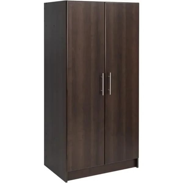 Wardrobe Closet, Linen Cabinet, Wardrobe Cabinet with Hanging Rail and Shelves, 32" Storage Cabinet Closet - Image 6