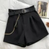 Summer Suit Shorts Female External Wear New Korean Version of High-Waisted Wide-Legged Trousers Hundred Casual Trousers - Image 3